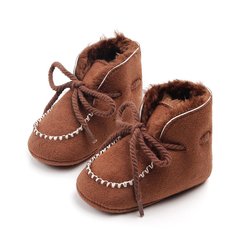 Botas de algodón cálidas para bebé, zapatos gruesos de terciopelo para bebé, botas de nieve para bebé recién nacido