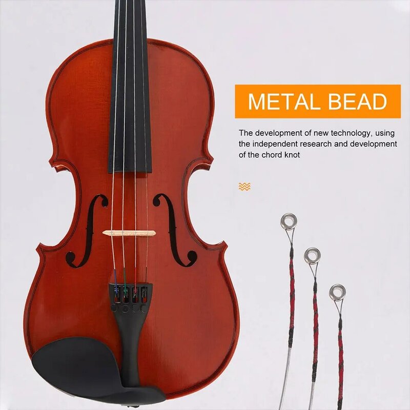 Universal portátil aço inoxidável violino cordas, conveniente leve, Material Premium, alumínio magnésio corda, fácil de tocar