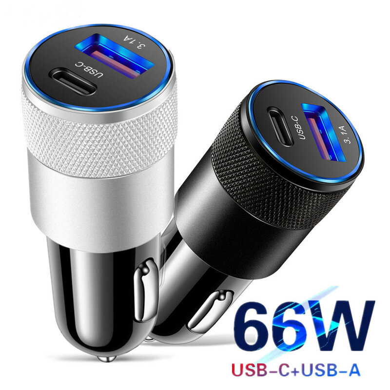Charger in car USB C Car Charger Quick Charge 3.0 Type C Fast Charging Phone Adapter for iPhone 13 Pro Max Redmi Huawei Samsung