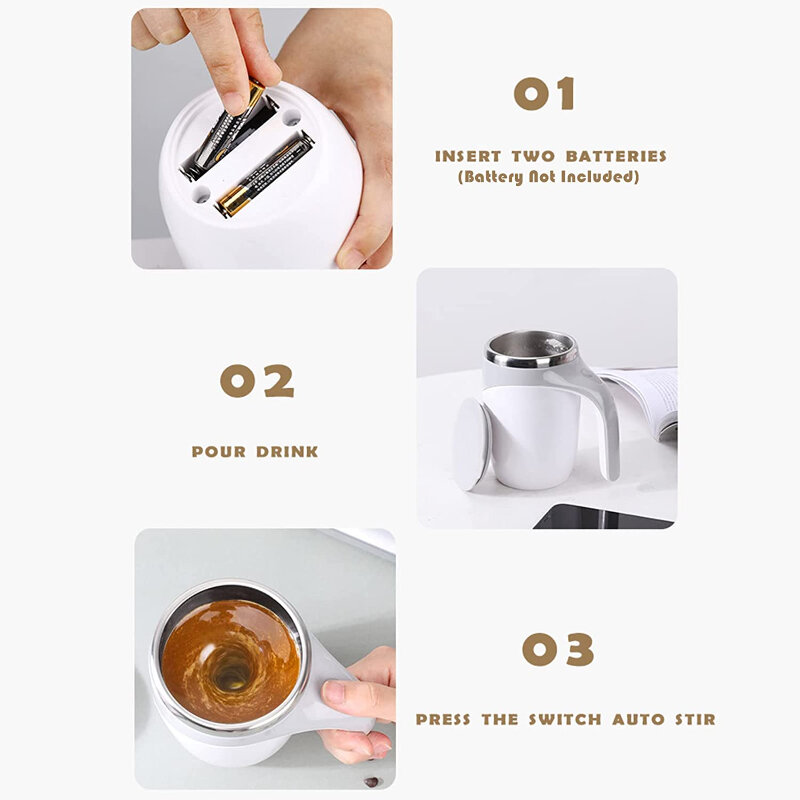Tasse magnétique mélangeur automatique de cuisine, en acier inoxydable, différence de température, tasse de café, mélangeur intelligent, mélangeur de tasse thermique
