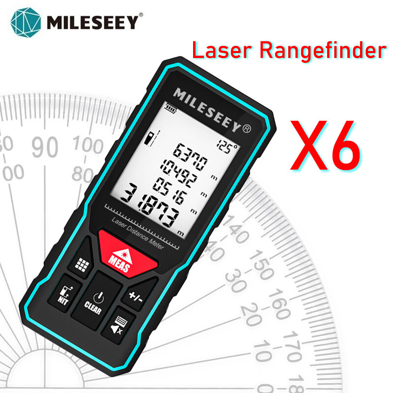 Mileseey متر صغير ليزر مقياس مسافات X5 X6 محدد المدى مكتشف يده قياس زاوية دقيقة قياس للبناء