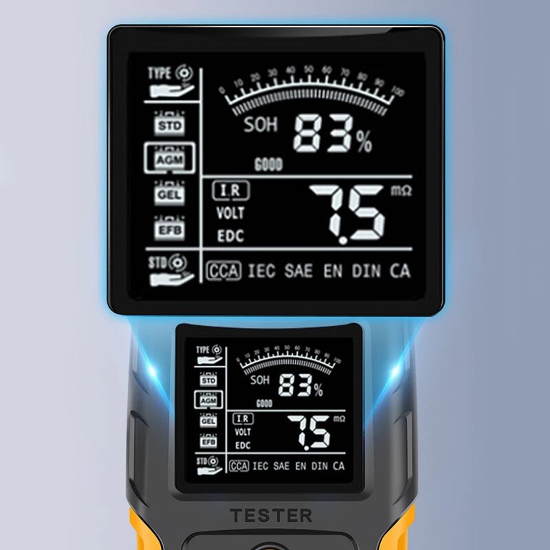 12 فولت/24 فولت سيارة جهاز اختبار بطارية LCD الرقمية قياس البطارية محلل سيارة تهمة الماسح الضوئي أداة التشخيص Measureme