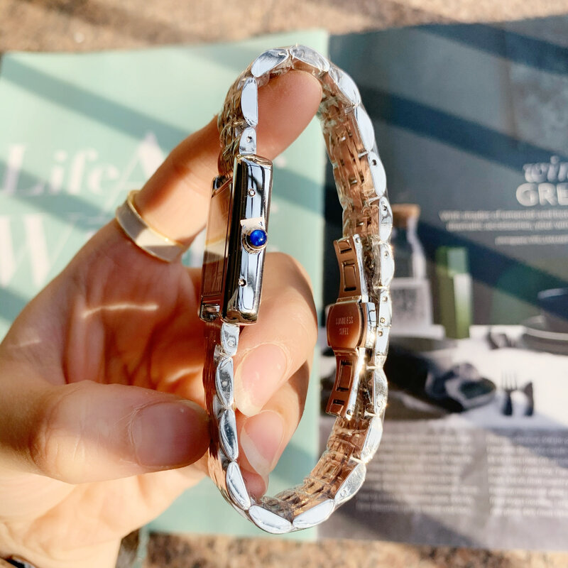Paplo RAEZ – montre-bracelet pour femmes, nouveau Style, qualité supérieure, marque de luxe, carré, argent, Quartz analogique romain, Unique