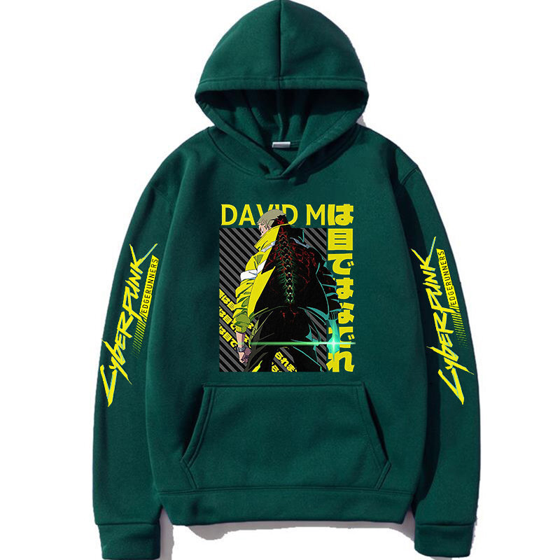 Cyberpunk David Jacket with Hood Male Female Streetwear Harajuku Autumn And Winter Comfortable Loose Clothing Couple Clothes