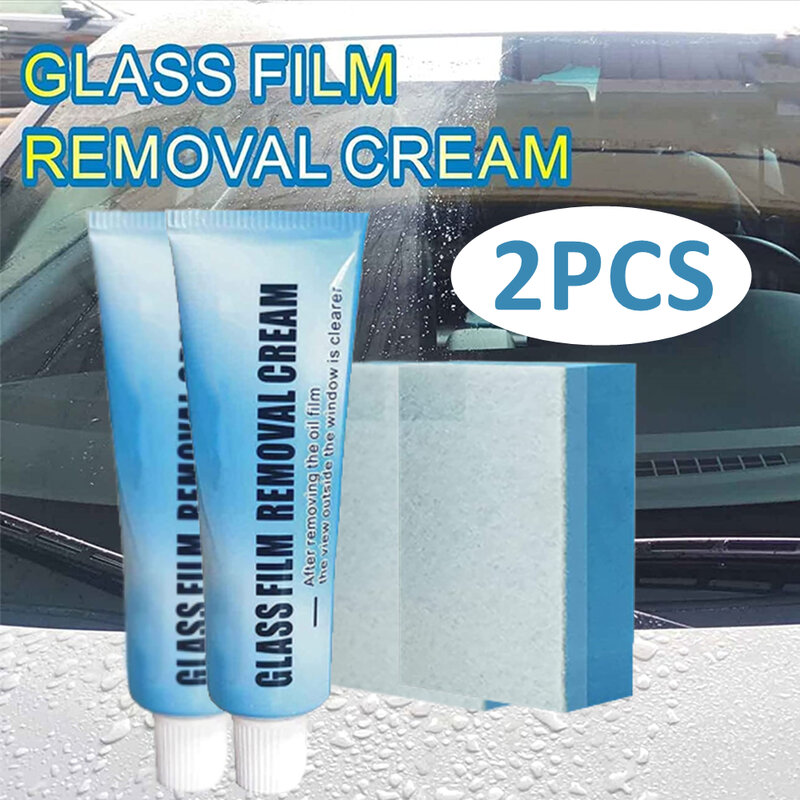 2 pçs filme de óleo removedor de filme de vidro automático removendo pasta agente revestimento limpador pára-brisas do carro janela mais limpa