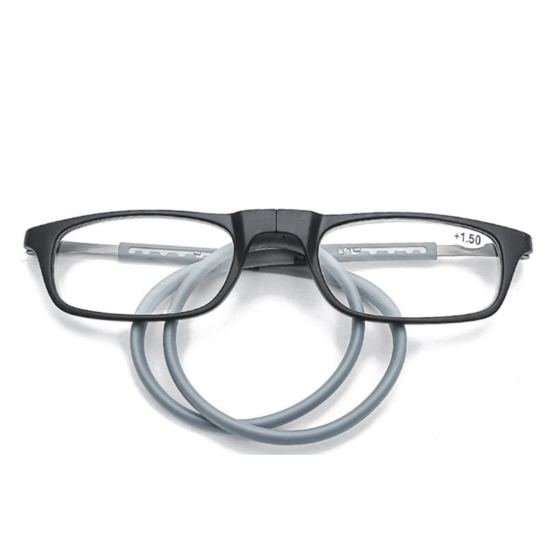 Tr90 pendurado pescoço magnético óculos de leitura lupa para homem presbiopia mulher óculos de leitura prescrição diopter