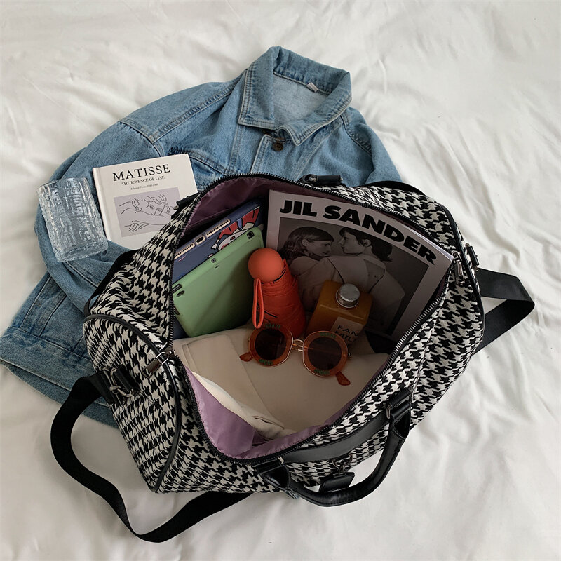 YILIAN Women's travel bag short trip travel bag fashion student duffel bag large capacity maternity bag storage bag