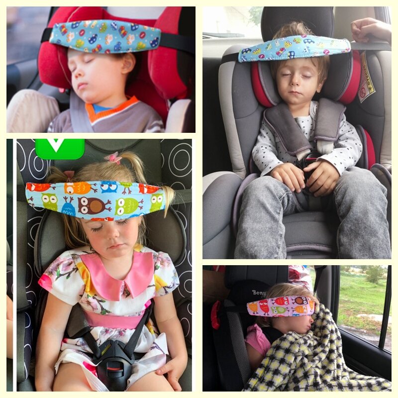 Siège de voiture pour bébé, soutien-tête, ceinture de fixation, réglable, pour garçon et fille, coussins de sécurité, positionneur de sommeil