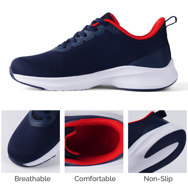 ผู้หญิงวิ่งรองเท้ารองเท้าผ้าใบ2022ฤดูใบไม้ผลิใหม่แฟชั่นสบายๆถักกลางแจ้ง Breathable กีฬารองเท้ารอ...