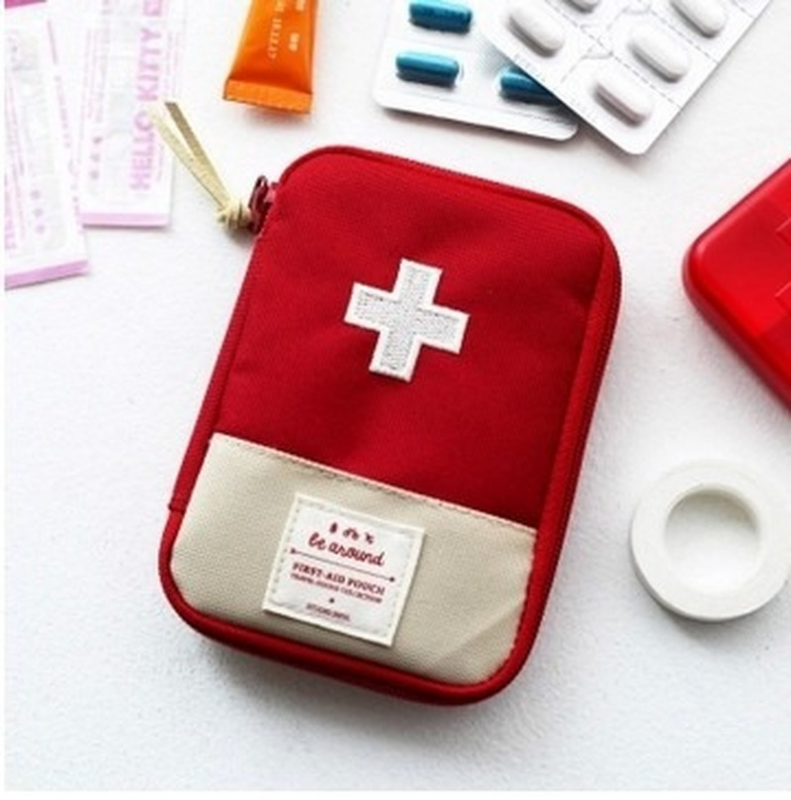 Kit de primeros auxilios portátil para viaje y hogar, bolsas pequeñas de almacenamiento de medicamentos, Oxford, Kit de emergencia impermeable