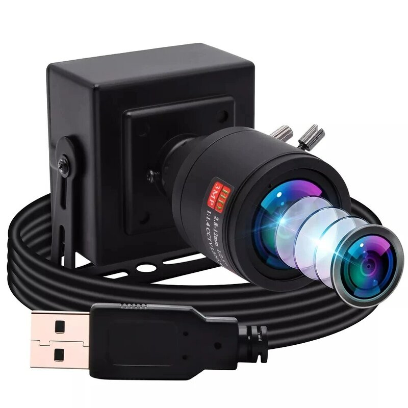 Svpro hd usb câmera 13megapixel industrial webcam imx214 sensor varifocal lente mini usb câmera web para computador portátil