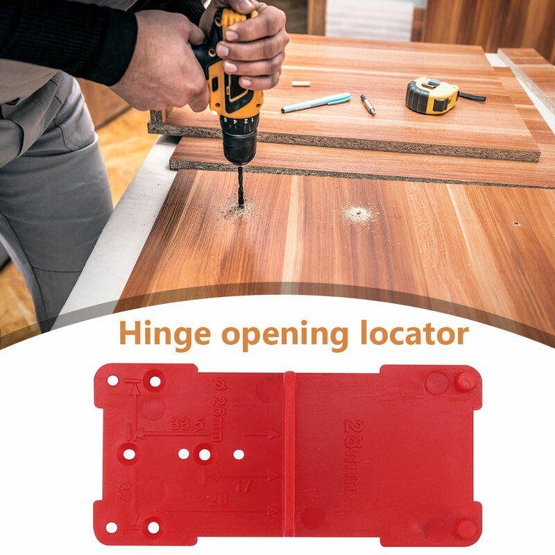 Hinge Hole Drilling Guide  26mm 35mm Hing Installation Jig Door Cabinet Hinge Hole Locator Woodworking Tool