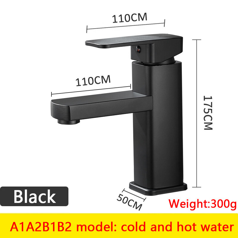 Fixture Tapware Black Bathtub Hot Cold Water Bathroom Faucet Basin Mixer Taps Basin Sink Deck Mounted Matte Black Lavatory Sink