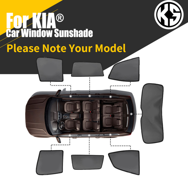 Custom Magnetic ด้านข้างหน้าต่างรถสำหรับ KIA PEGAS KX3 KX5 KX7 FORTE SELTOS หน้าต่างผ้าม่านตาข่ายหมายเหตุของคุณรุ่น