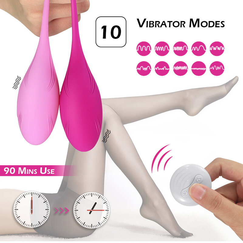 Vibrador inalámbrico con Control remoto para mujer, consolador portátil, punto G, clítoris, Juguetes sexuales