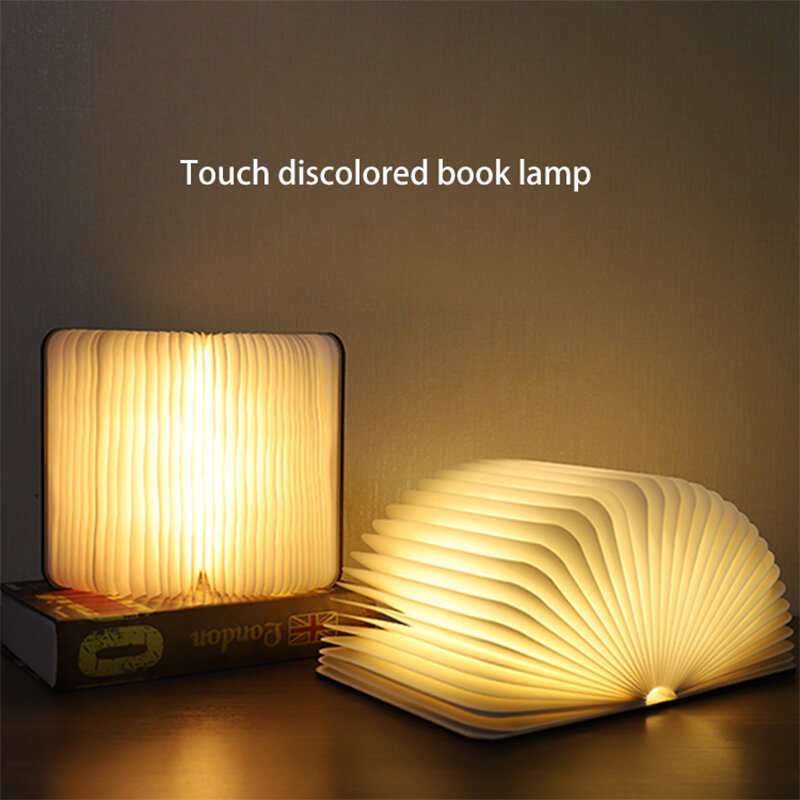 Lámpara Led de noche para libros, luz plegable, brillante, recargable por Usb, de mesa