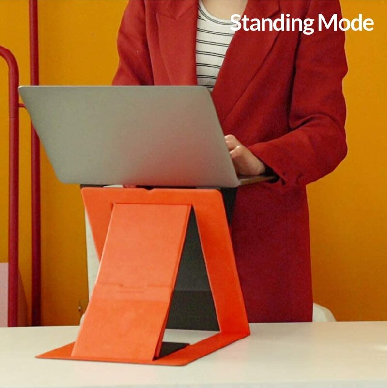 Moft z invisível fino sit-stand mesa, portátil, ajustable sit-stand ângulos, compatível com a maioria dos laptops