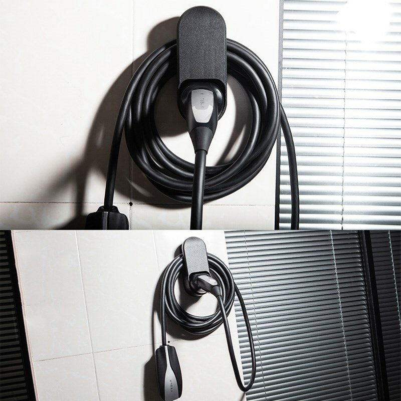 Soporte de cable de carga para Tesla 3, conector montado en la pared, Modelo 3 / S / X/Y, soporte de almacenamiento de todos los modelos