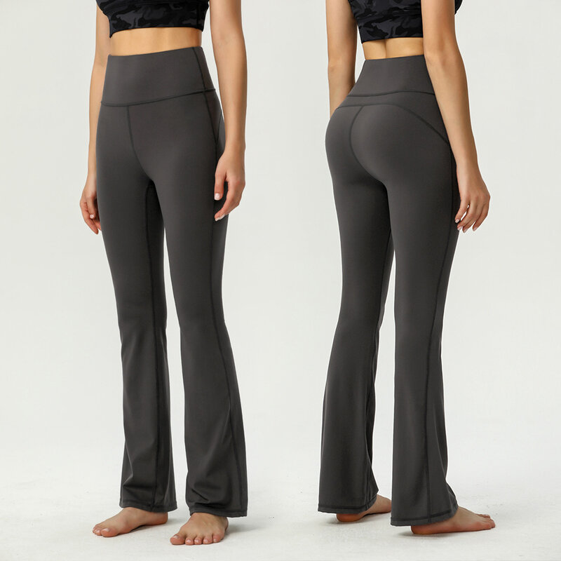 Lulu mulheres alta ascensão calças de yoga flare calças super elástico queimado calça leggings workout gym correndo magro ajuste leggings 2022