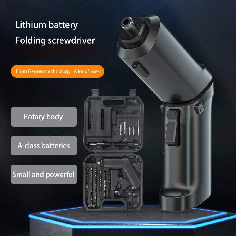 Destornillador eléctrico plegable multifunción, destornillador recargable con batería de litio de alta gama, Mini herramientas de taladro para el hogar, novedad de 2022