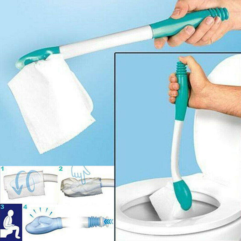 Toalete ferramenta de mobilidade em casa silicone macio ergonômico inferior obeso incontinência auxílio incapacidade hospital idosos extensão bum limpador
