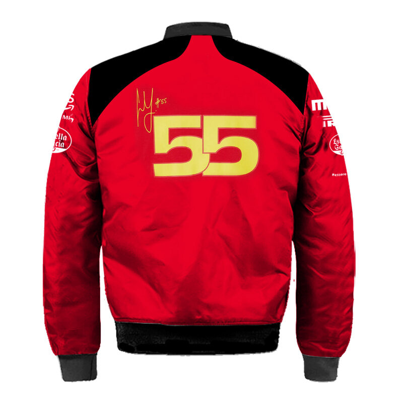 2023 Formula One Scuderia Team Official Racing Jacket Locomotive Wind Thick Top Outdoor Extreme Sports Leclerc & Sainz