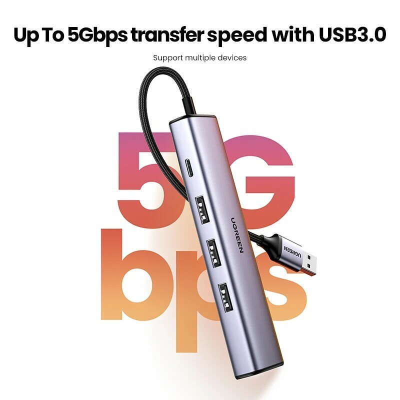 UGREEN USB Ethernet USB3.0 Lan 1000Mbps adattatore Ethernet USB RJ45 HUB USB per Laptop Xiaomi Mi Box S Ethernet HUB scheda di rete