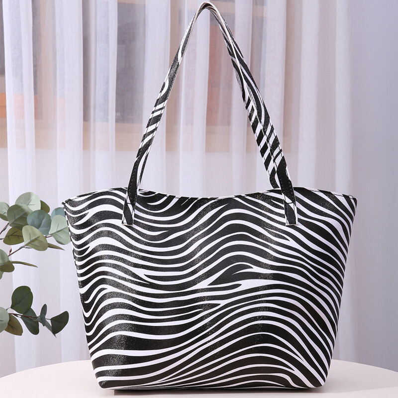 2022 modna torba na ramię dla kobiet wysokiej jakości Zebra-stripe torebka luksusowe PU skórzane torby na ramię Dropshipping i hurt