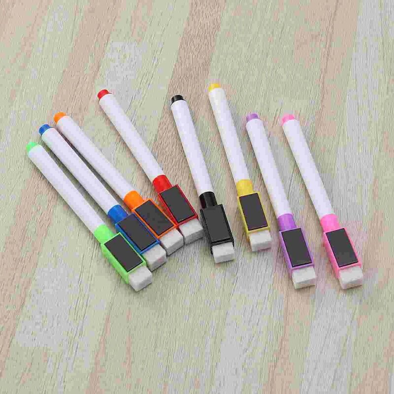 8PCS Whiteboard Drawing Pen Magnetic Dry Erase Markers  Whiteboard Pens White Board Marker School Kindergarten Drawing Markers