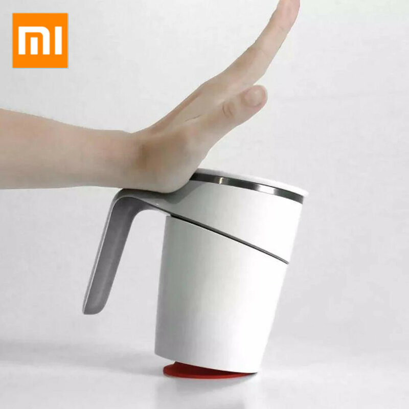 XIAOMI Fiu Elegant Cup 470ml Stainless Double Safe Splash Proof Leakproof Innovative Magic Nonslip Sucker Pouring Cup For Office