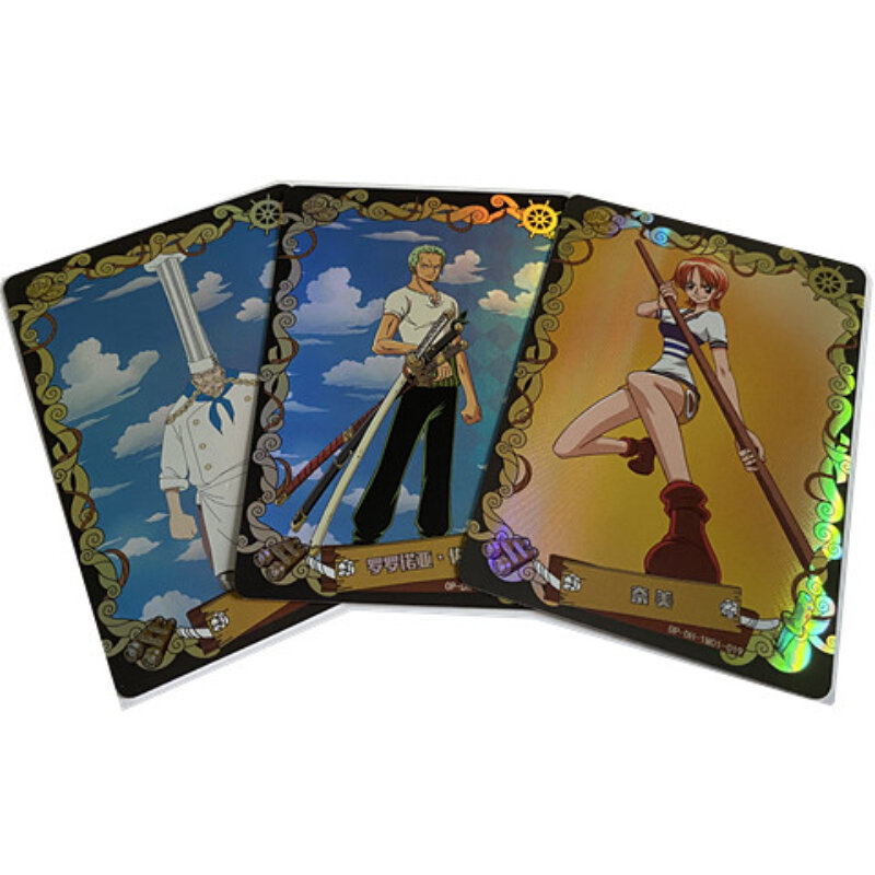Juego de cartas de colección de lujo de una pieza, tarjeta de personaje periférico de Anime, Color raro, mono D. Luffy Roronoa Zoro
