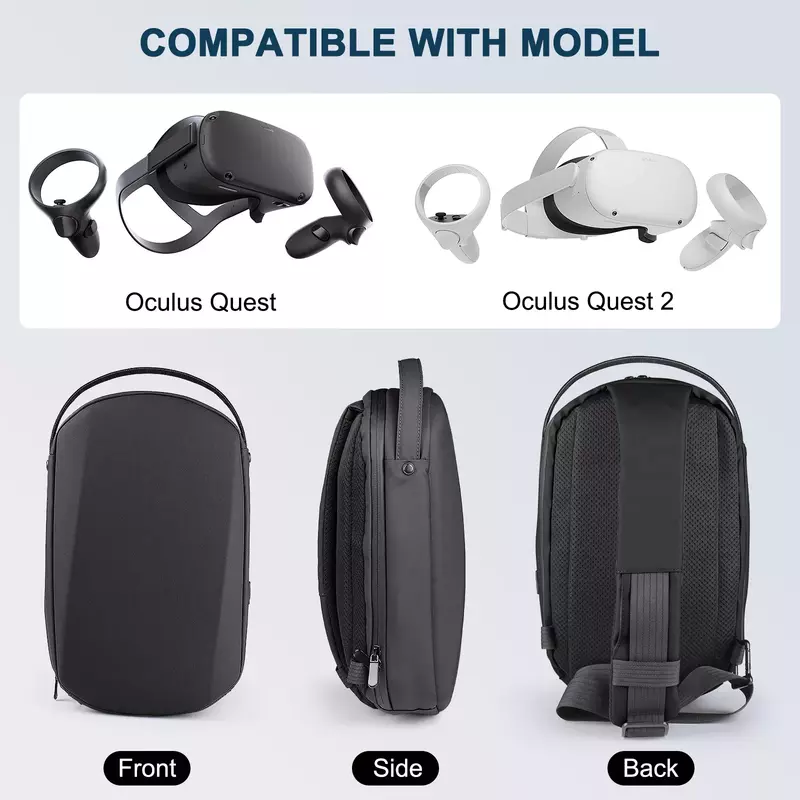 Accesorios de viaje VR para Oculus Quest 2, estuche de transporte de viaje, caja de almacenamiento EVA para Oculus Quest 2, bolsa protectora para controlador