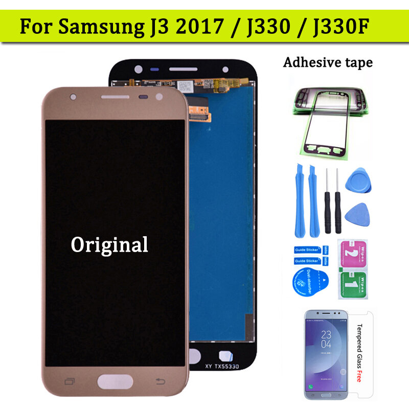 Écran LCD tactile avec numériseur pour Samsung Galaxy, pour modèles J3, J330, J330F/DS, J330G/DS, double SIM, assemblé, 2017