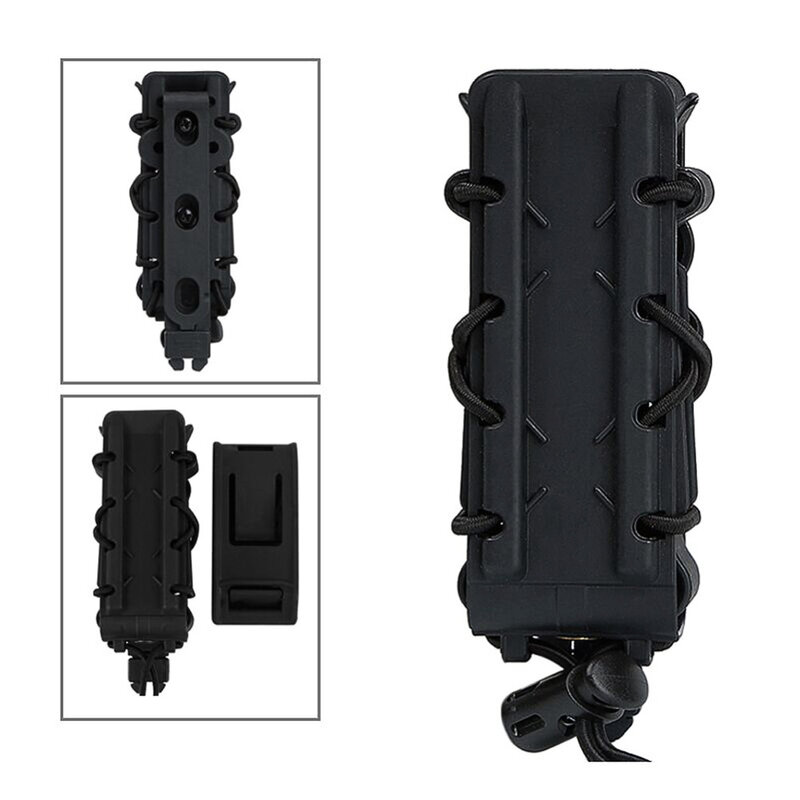 Mag Pouch 9 mm Pistol Magazine Pouch Soft Shell Adjustable Universal Mag Carrier with MOLLE & Belt Clip