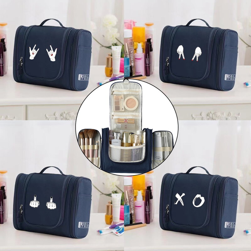 Women Travel Makeup Bag Toiletry Kits Organizer Bags Hanging Unisex Washing Cosmetic Storage Make Up Cases Chest Series