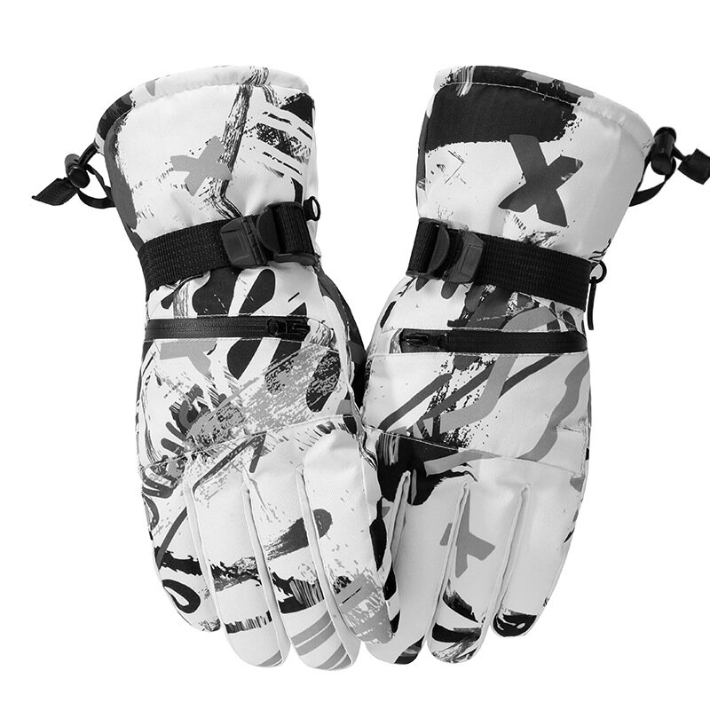 Gants de Ski avec écran tactile polaire pour hommes et femmes, chauds, épais, coupe-vent, imperméables, résistants au froid, moto