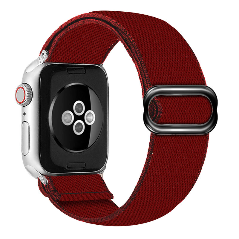 Intrecciato Solo Loop per cinturino Apple Watch Se 76543 41mm 45mm 40mm 44mm cinturino elastico su Smart Series 38mm 42mm accessori