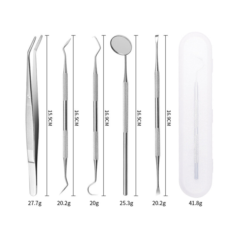 5Pcs Dental for Teeth Tartar Stain Tooth Calculus Remover Plaque Cleaner for Tartar Removal Scaling Calculus Tool