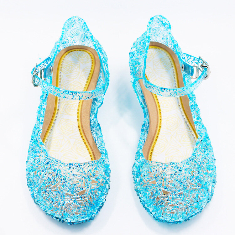 Dinsey Frozen-zapatos de cristal Aisha para niña, botas de princesa de Cenicienta, zapatillas para bebé, sandalias de Anna y Elsa