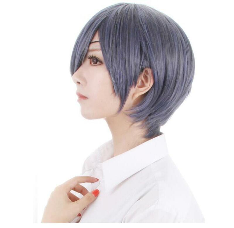 Anime Black Butler Kuroshitsuji Ciel Phantomhive Grau Perücken Blau Beständig Zu Wärme Synthetische Haar Cosplay Schwarze Perücke