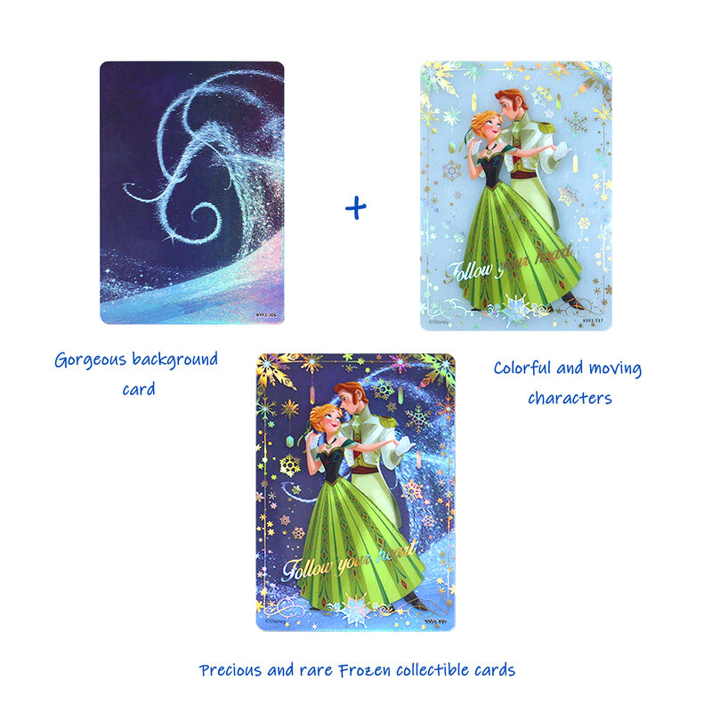 Koleksi Kartu Anime periferal Film SSR Anna Elsa Olaf untuk anak-anak mainan kartu Flash hadiah Frozen Katou asli Disney Girls