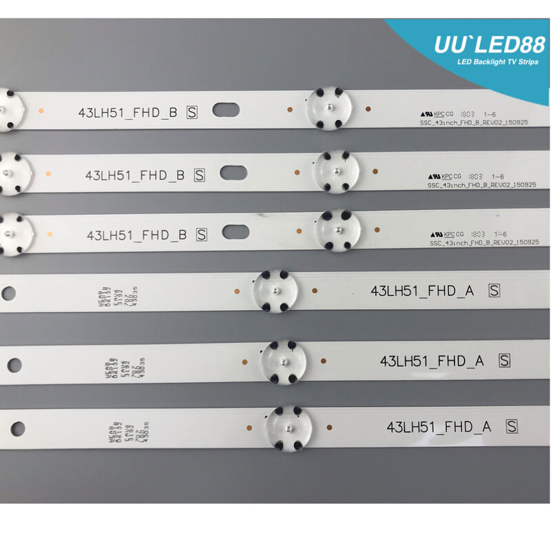 جديد LED شريط إضاءة خلفي ل LG 43LF510V 43LF5100 43LH590 43LH510V 43LH520V 43LH51_FHD_A/B 43LH570V 43LH590V 43LJ515V 43LJ515V