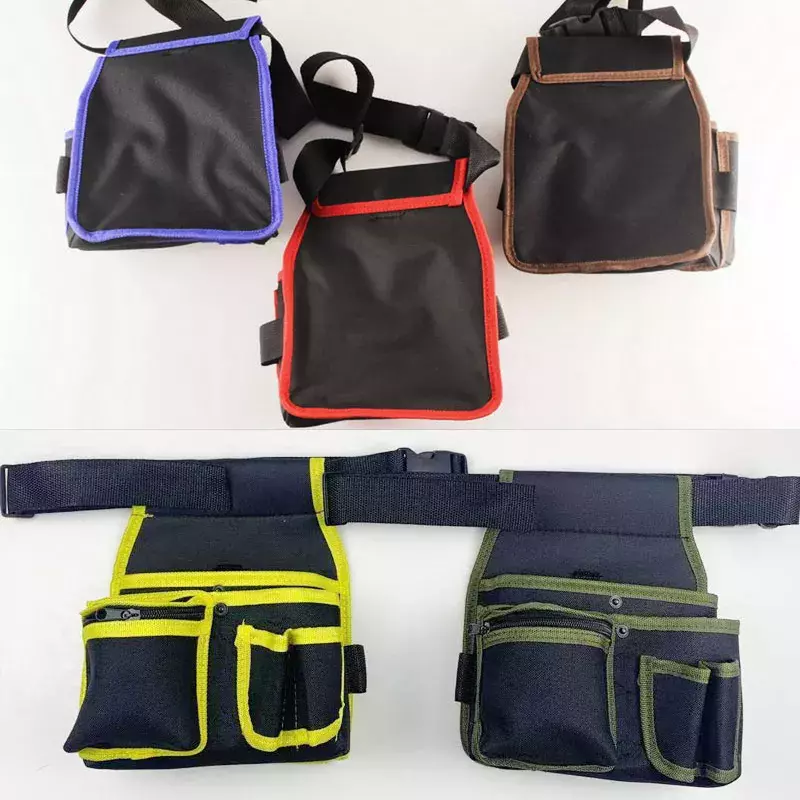 Estuche de bolsillo de cintura para herramientas de electricista, bolsa oganizadora de alta capacidad, bolsillos de cintura, bolsa de transporte, bolsa de almacenamiento de herramientas para el hogar