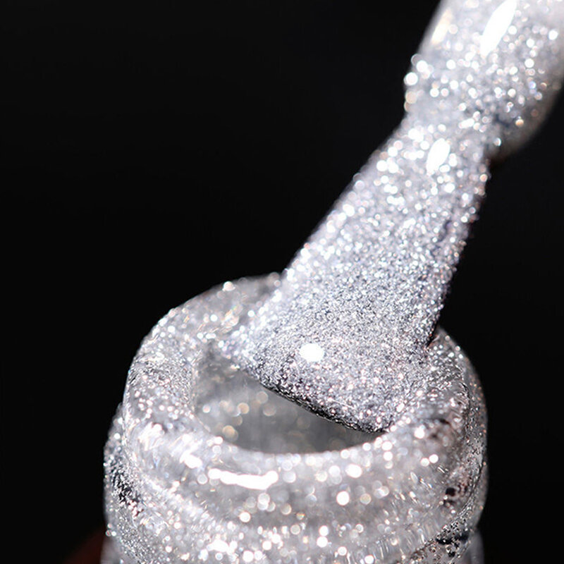 Esmalte com gel glitter semi-permanente, lantejoulas brilhantes, LED UV, verniz de imersão, arte manicure, 1pc, 7,5 ml