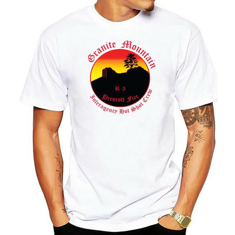 Camiseta con cuello redondo de verano, camisa con estampado "In Memory Of The Granite Mountain"