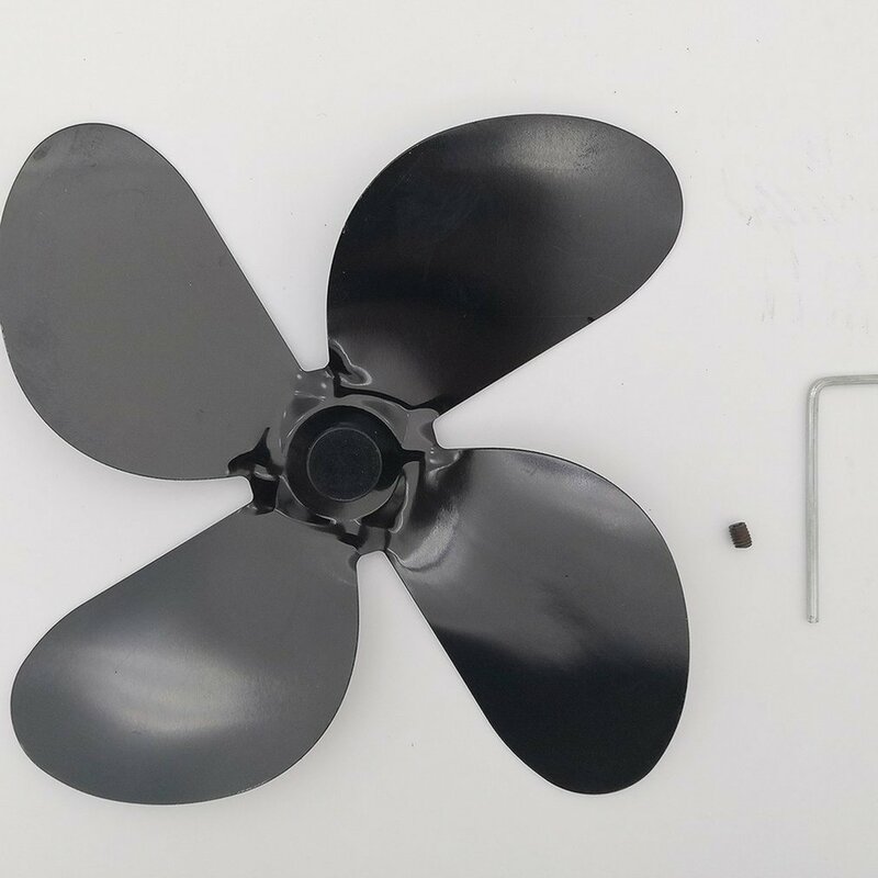 Premium Kamin Thermodynamische Fan Alumina Fan Klinge Ultra Ruhig Warme Kamin Fan Thermische Power Fan 4-Klinge Herd Fan klinge