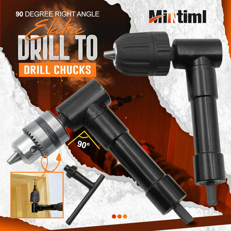 90 Degree Right Angle Electric Drill chuck Three-jaw self-tightening impact drill right-angle bending Extension adapter tool