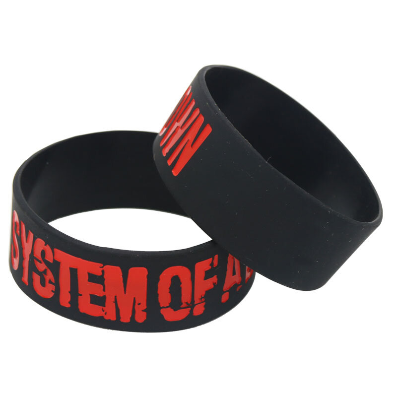 1 шт. система пуха силиконовый браслет для музыкальных фанатов широкий черный красный Гравированный браслет и браслеты для женщин мужчин юв...