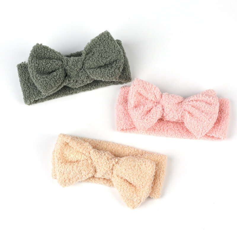 2pcs/lot Teddy Fabric Baby Headband For Girls Warm Baby Turban Kids Hair Bands Newborn Headwrap Baby Hair Accessories