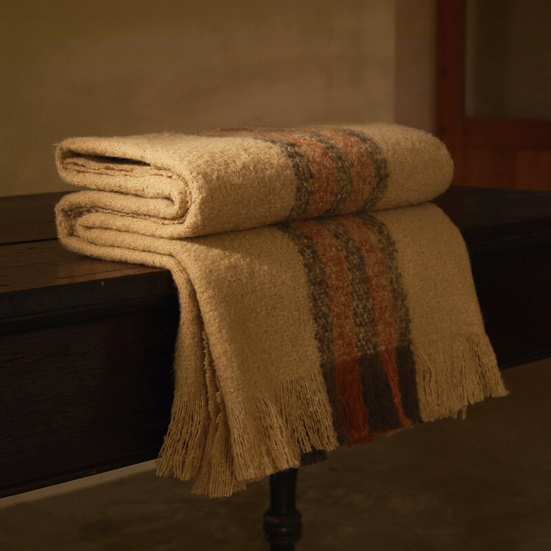 Zonli retro lance cobertor com borlas boêmio quente xadrez cobertor macio cachecol piquenique ao ar livre viagem cochilo cobertores para cama sofá
